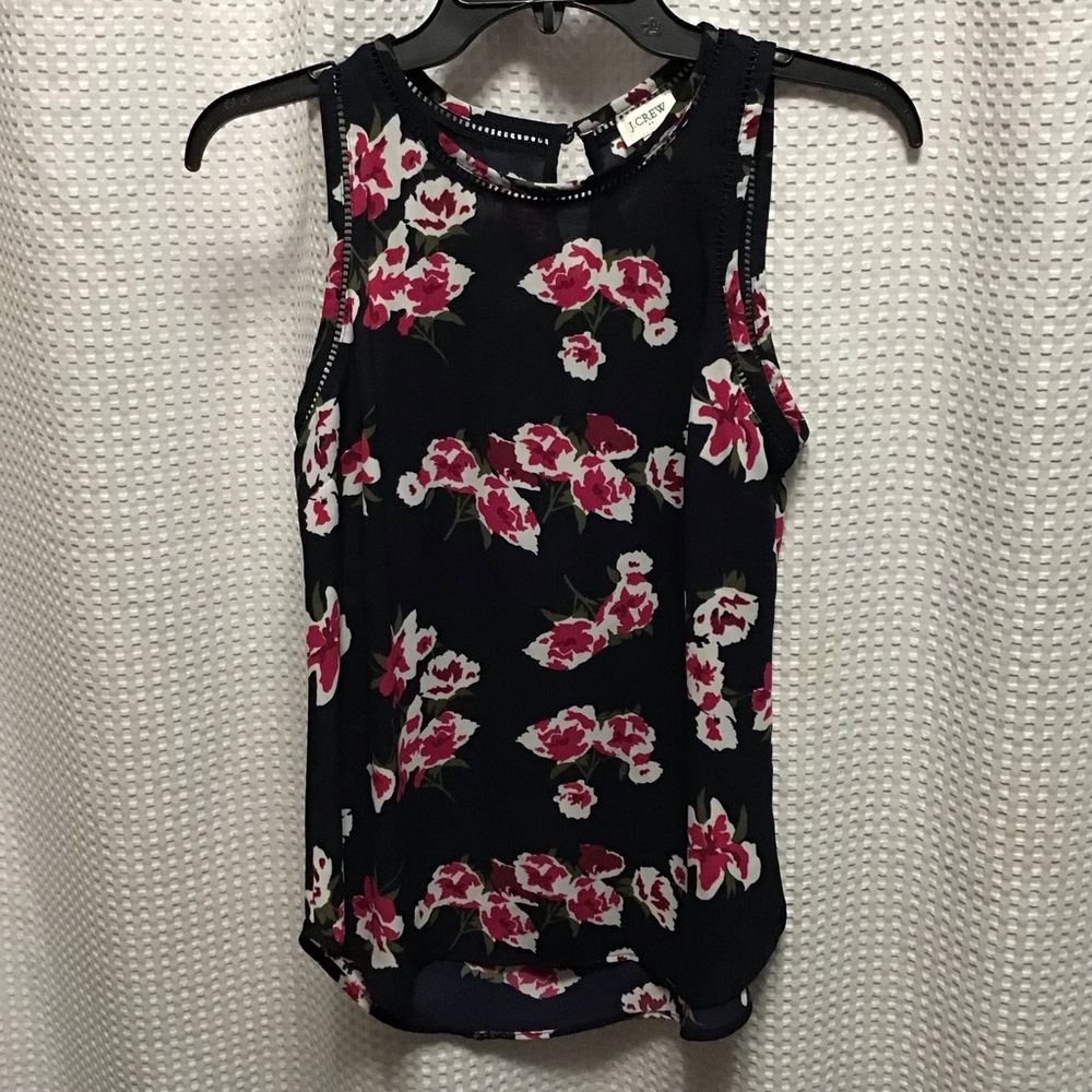 J. Crew Black and Pink Tank Top